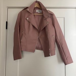 small (S) BB Dakota pink faux leather jacket